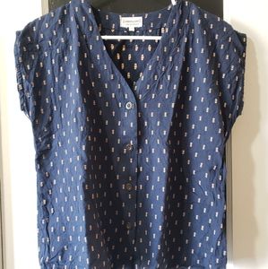Bridge & burn nora shirt, small, navy